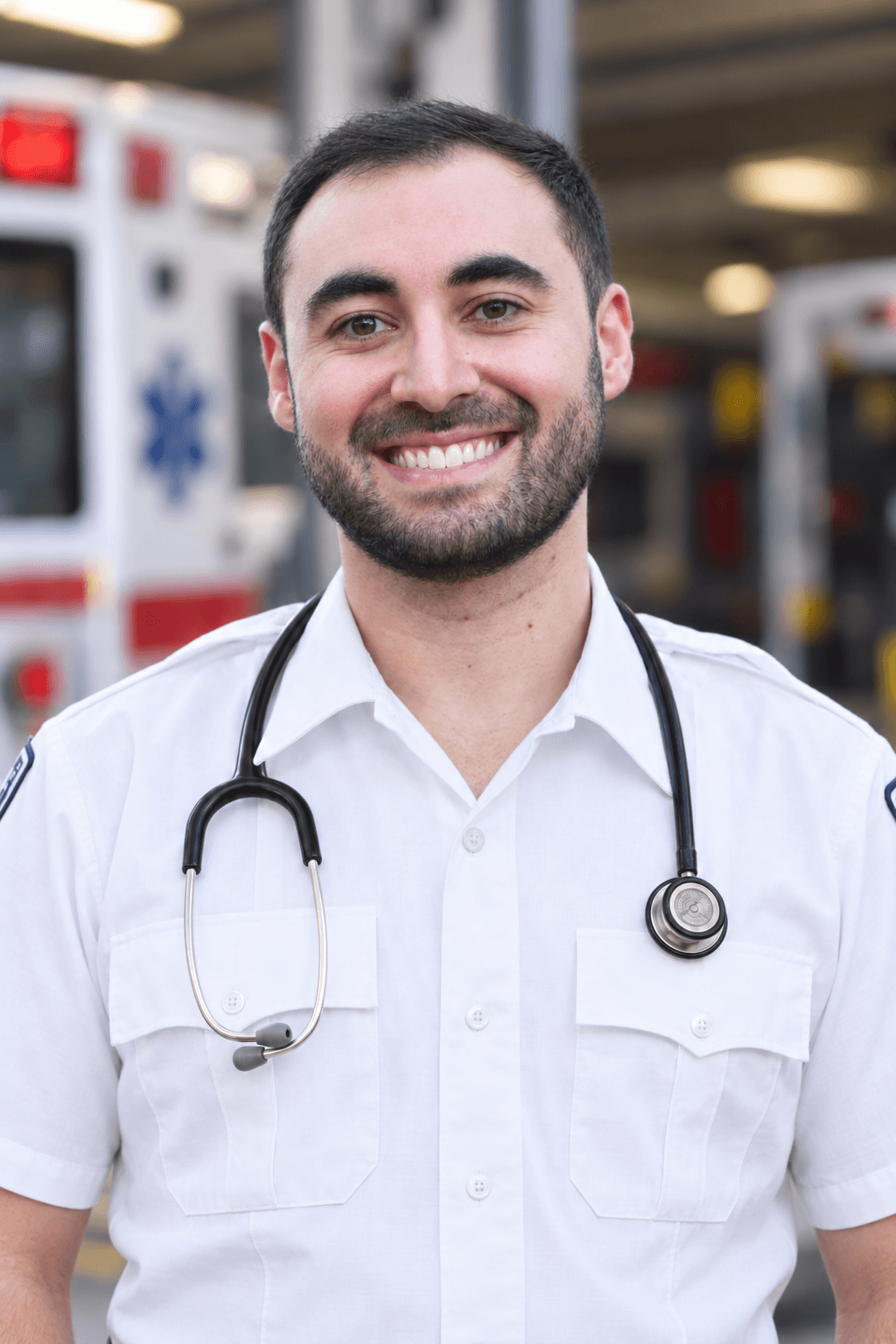 Anthony Saltarelli during his time as an EMT in Connecticut